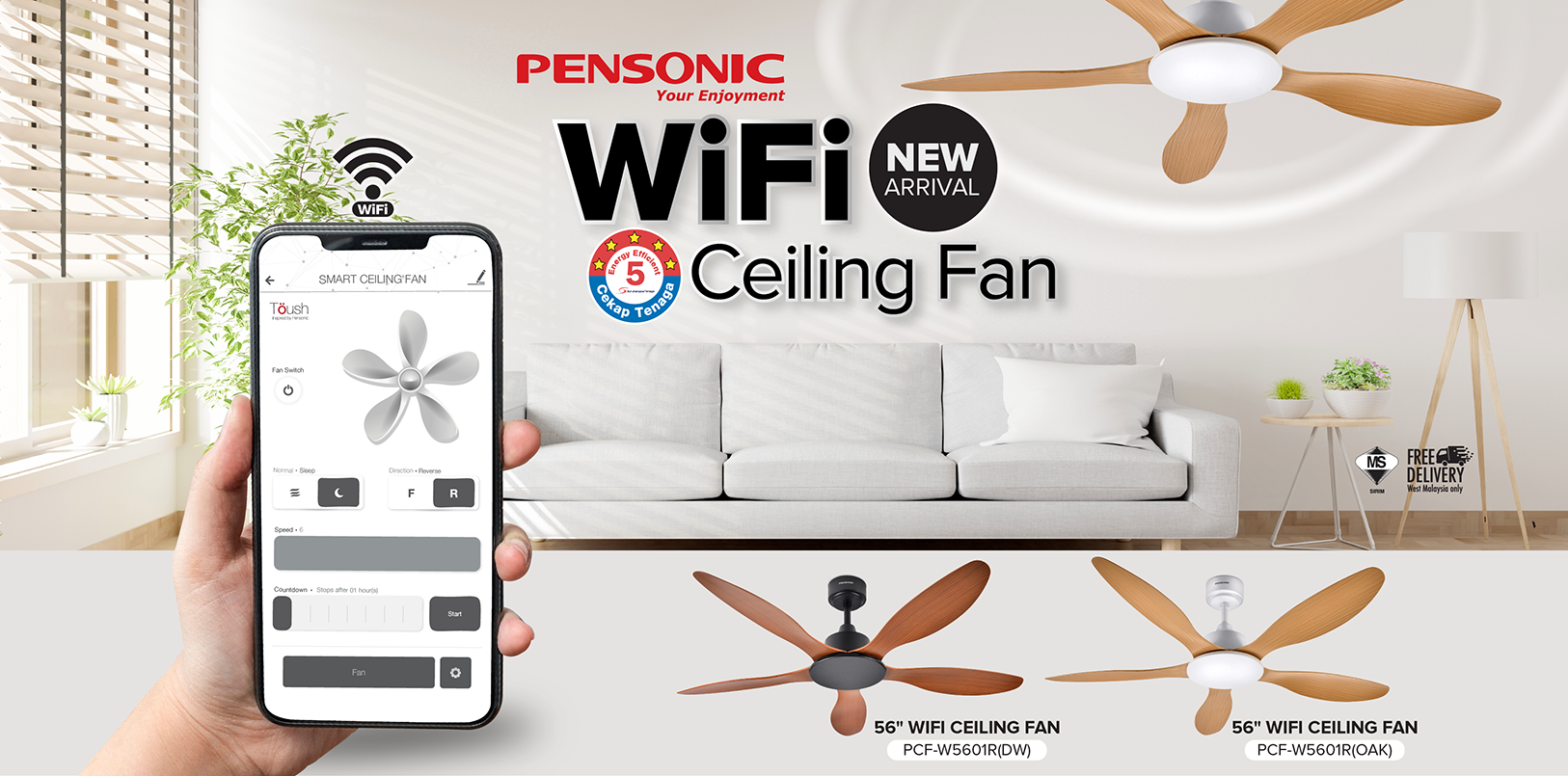 Pensonic Wifi Ceiling Fan