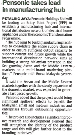 Pensonic Takes Lead in Manufacturing Hub