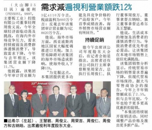 需求减遍视利营额跌12%