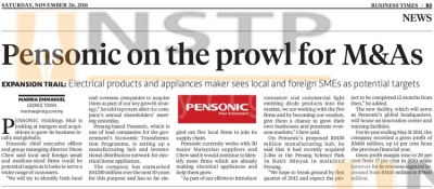 Pensonic on the prowl for M &amp; As