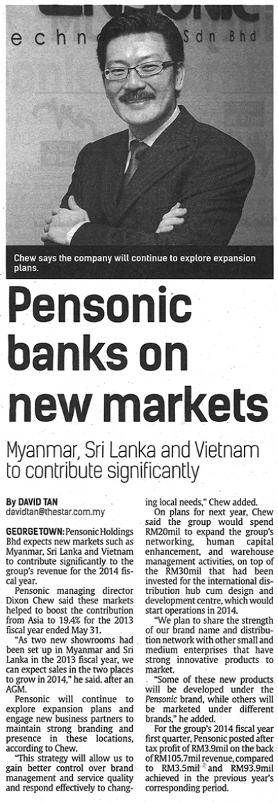 Pensonic Banks on New Markets | The Star