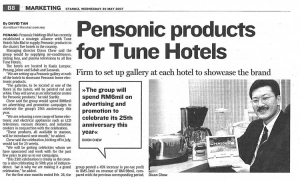 Pensonic Products for Tune Hotels
