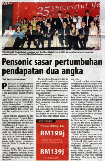 Pensonic Sasar Pertumbuhan Pendapatan Dua Angka
