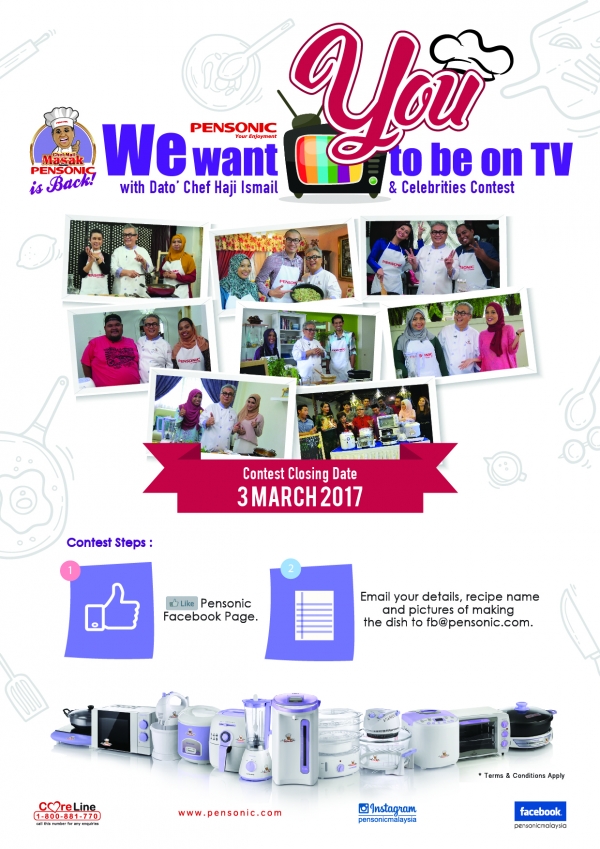 PENSONIC MALAYSIA &quot;WE WANT YOU TO BE ON TV” BERSAMA DATO’ CHEF HAJI ISMAIL DAN SELEBRITI JEMPUTAN!