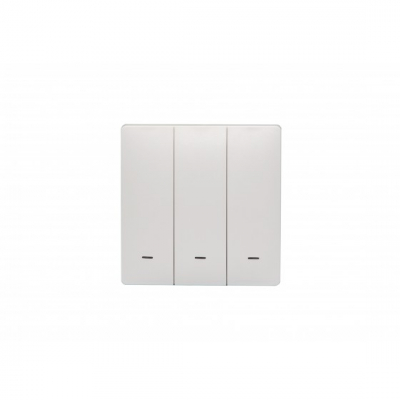 Toush Smart Switch WHITE 3 Gang Without Neutral C/W Smartphone App, Scheduling| T891301SS-ZBS(WH)