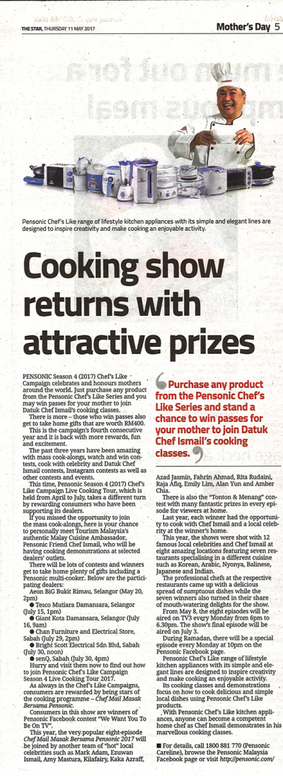 Cooking Show with Returns Attractive Prizes