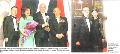 They were among recipients of awards for business visionaries