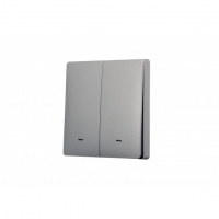 Toush Smart Switch GREY 2 Gang Without Neutral C/W Smartphone App, Scheduling | T891201SS-ZBS(GR)