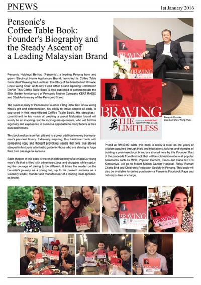 Pensonic&#039;s  Coffee Table Book:  Founder&#039;s Biography and  the Steady Ascent of  a Leading Malaysian Brand