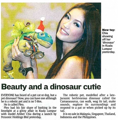 Beauty and a dinosaur cutie