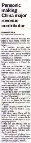Pensonic making China major revenue contributor