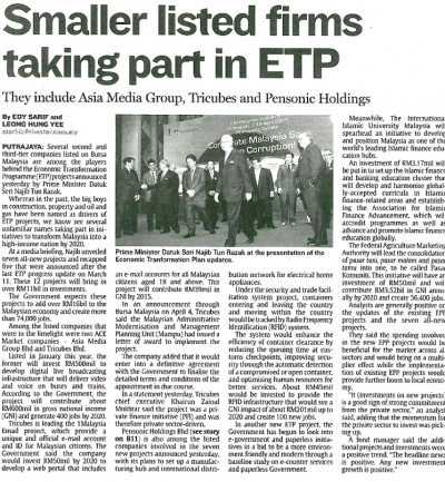 Smaller Listed Firms Taking Part in ETP