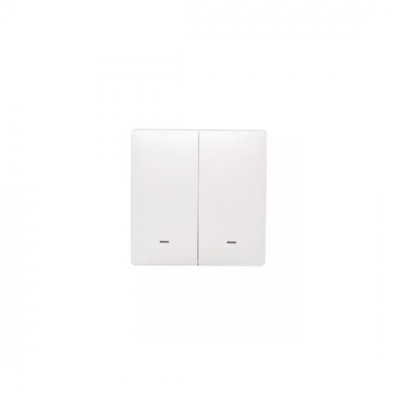 Toush Smart Switch WHITE 2 Gang Without Neutral C/W Smartphone App, Scheduling| T891201SS-ZBS(WH)